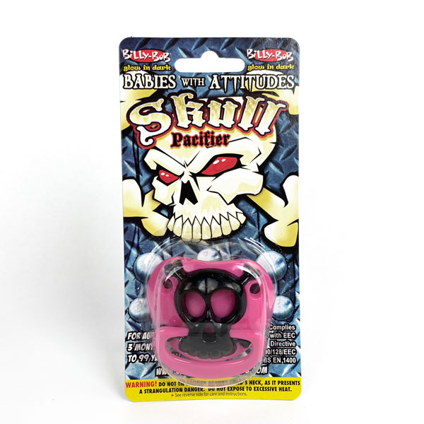 Pirate Skull Pink Pacifier