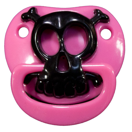Black Pirate Skull Pacifier Funny Novelty Cute Binky Baby 
